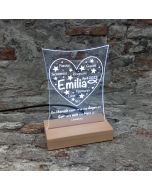 Leuchtschild "Herz" - zur Konfirmation und Kommunion