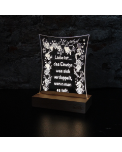 Leuchtschild "Liebe ist... verdoppelt"